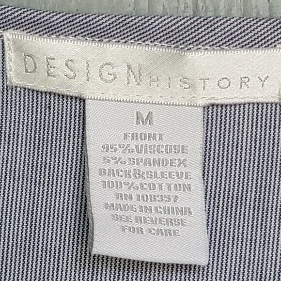 Design History Striped Long Sleeve Top. Size M - Picture 5 of 6